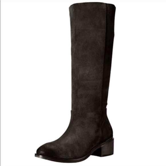 - Naughty Monkey Black Stride Chelsea Suede Leather High Rider Burnished Boot - Picture 2 of 14